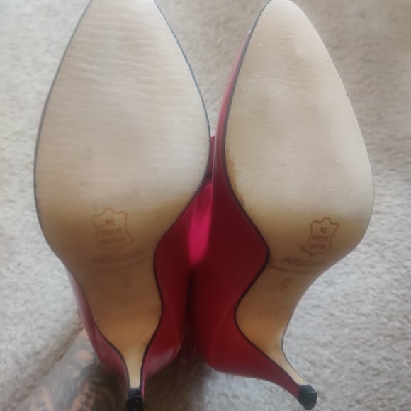 Nickels 1980s vintage hot pink high heel stiletto ankle boots - Picture 8 of 13